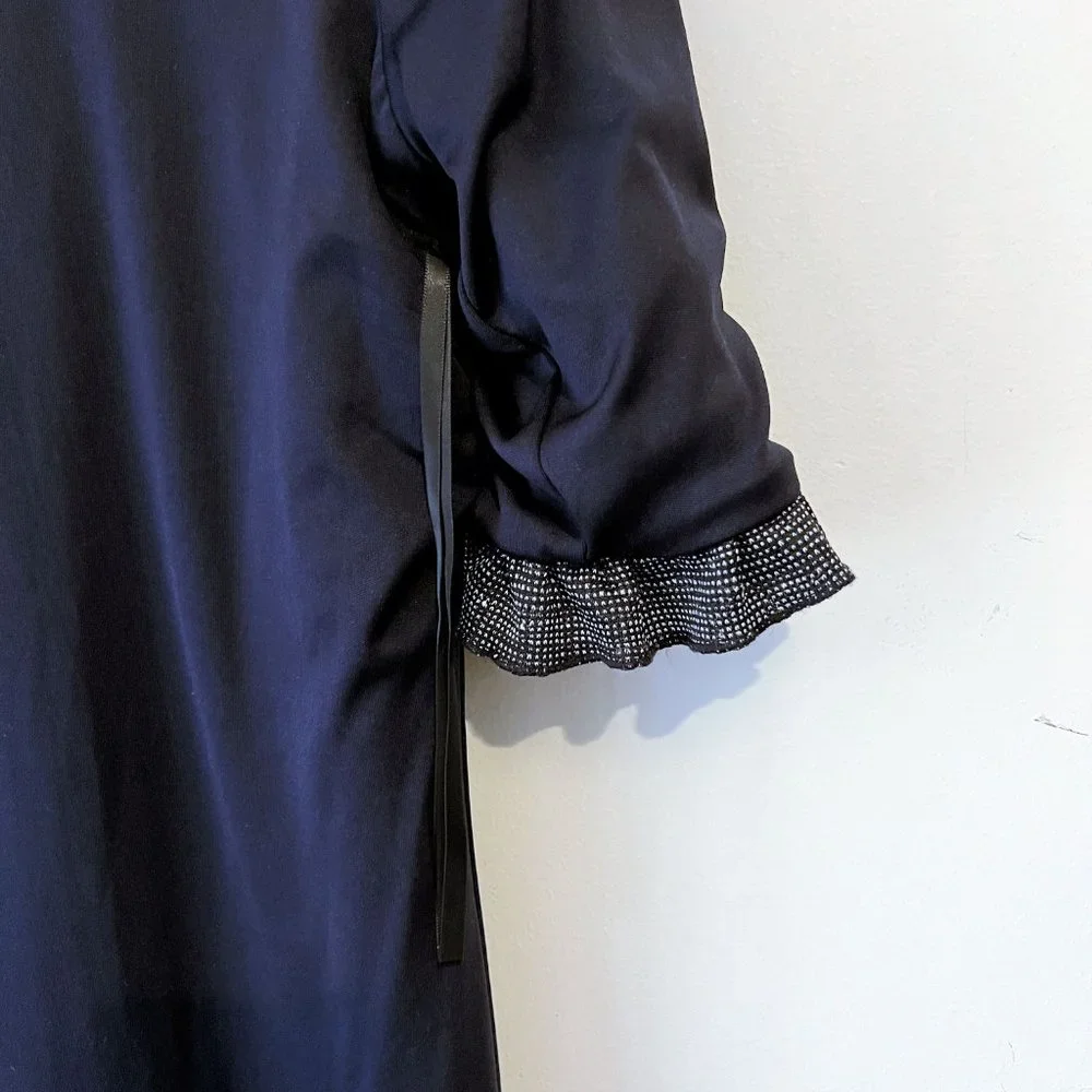 NEW! Karl Lagerfeld Paris Ruffle Pearl Trim Sleeve Dress- Size 4 - Picture 8 of 13